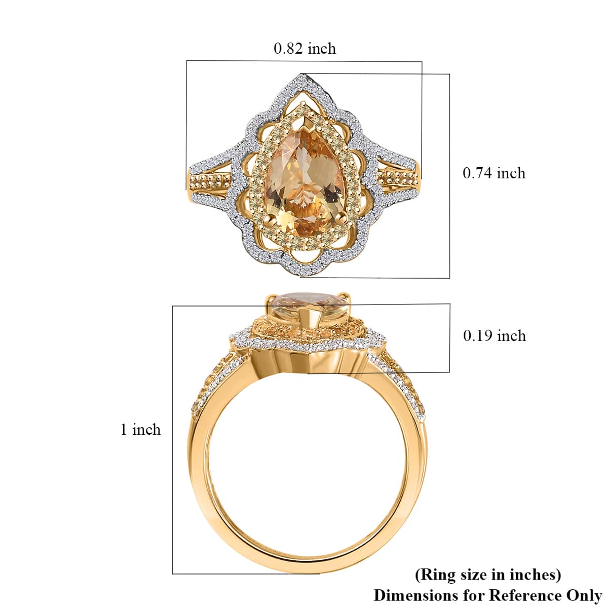 Brazilian Heliodor and Multi Gemstone Ring in Vermeil Yellow Gold Over Sterling Silver (Size 7.0) 2.25 ctw image number 5