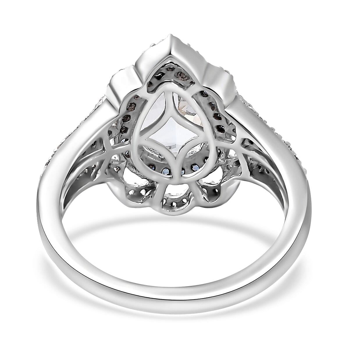 Premium Mangoro Aquamarine and Multi Gemstone Ring in Platinum Over Sterling Silver (Size 7.0) 2.25 ctw image number 4