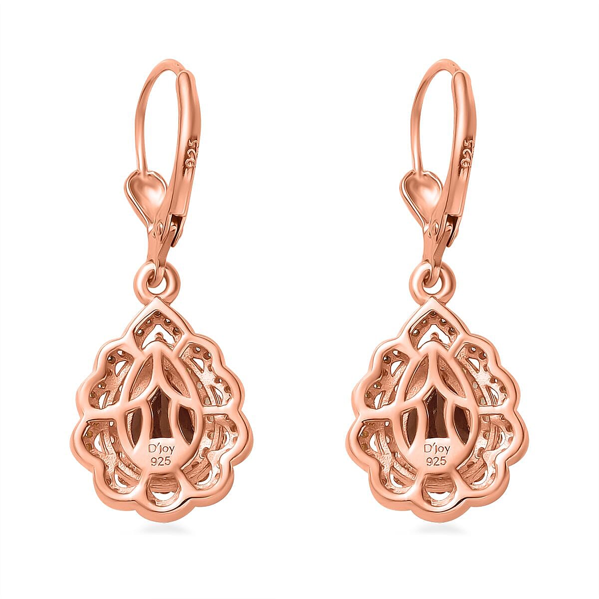 Premium Marropino Morganite and Multi Gemstone Earrings in Vermeil Rose Gold Over Sterling Silver 2.60 ctw