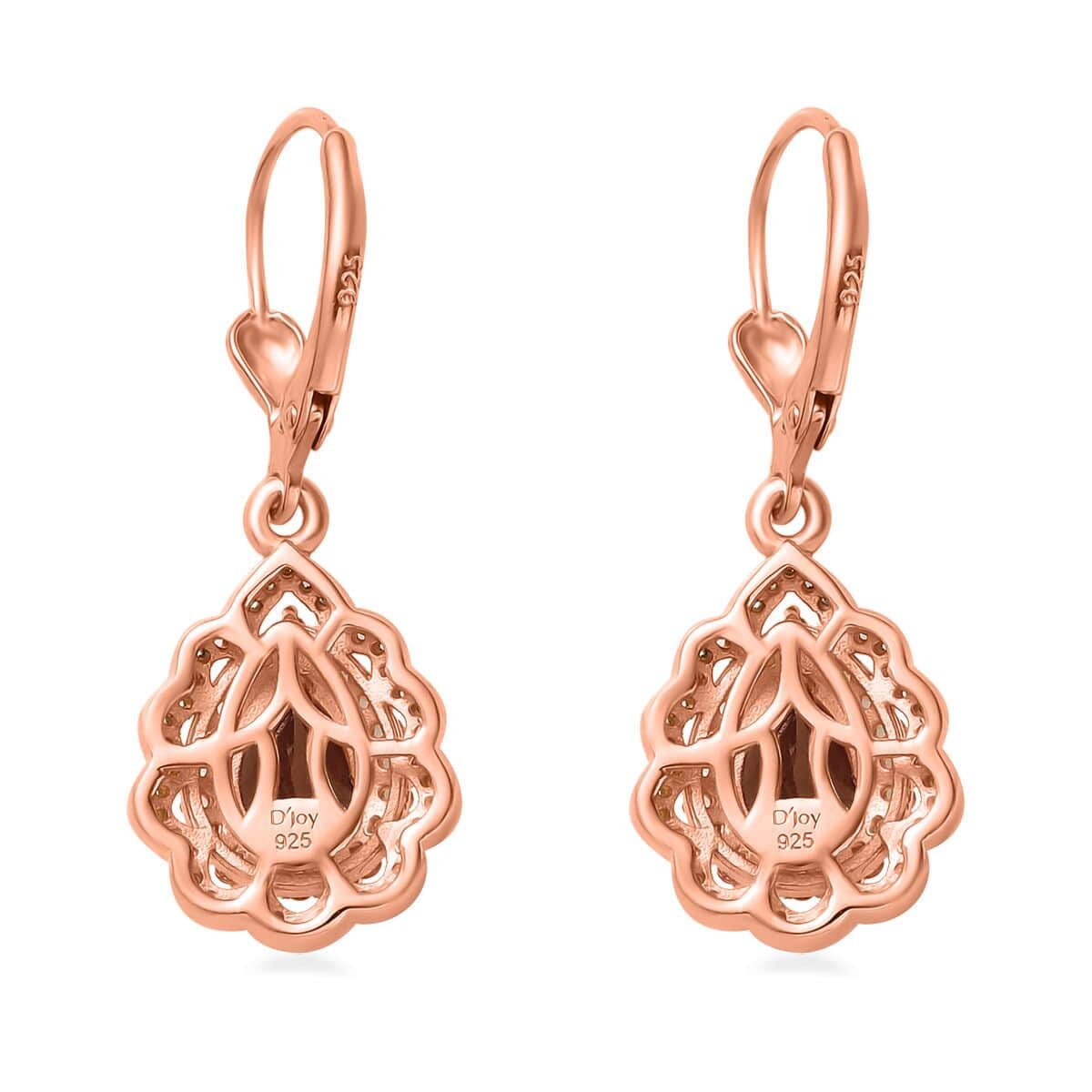 Premium Marropino Morganite and Multi Gemstone Earrings in Vermeil Rose Gold Over Sterling Silver 2.90 ctw image number 4