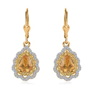 Brazilian Heliodor and Multi Gemstone Earrings in Vermeil Yellow Gold Over Sterling Silver 2.80 ctw (Del. in 8-10 Days)