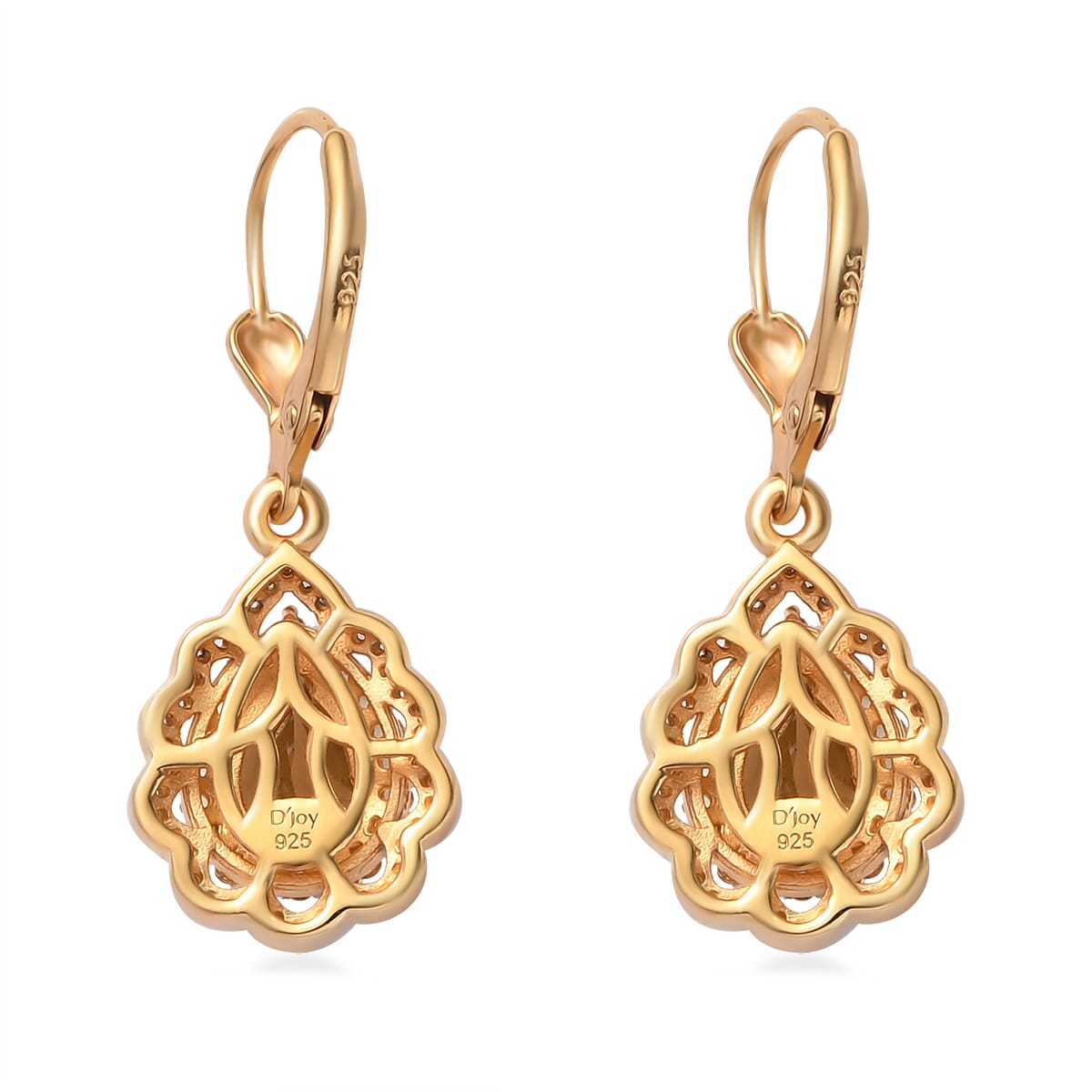 Brazilian Heliodor and Multi Gemstone Earrings in Vermeil Yellow Gold Over Sterling Silver 2.80 ctw image number 4