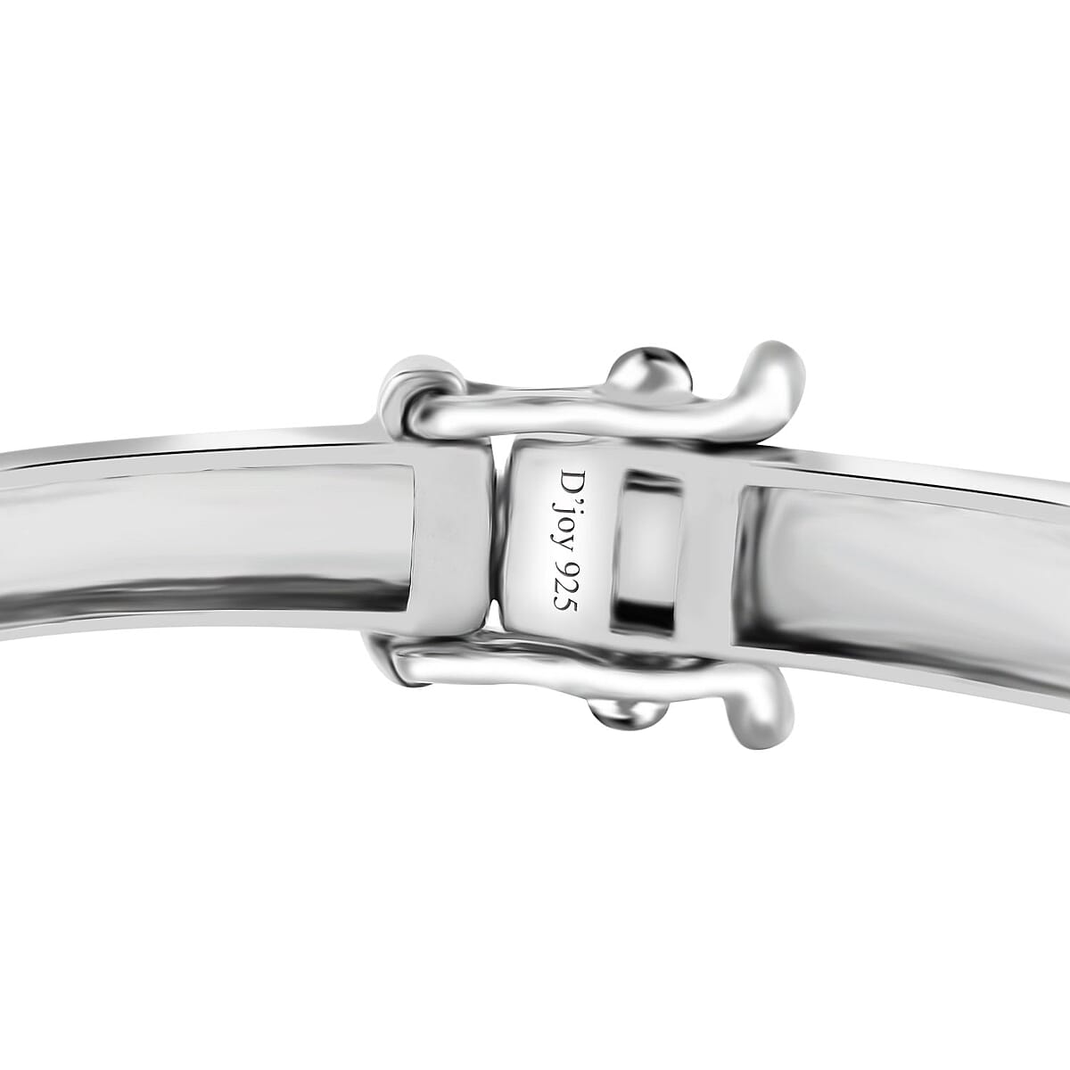 Moissanite 6.50 ctw Bangle Bracelet in Platinum Over Sterling Silver (7.25 In) image number 3