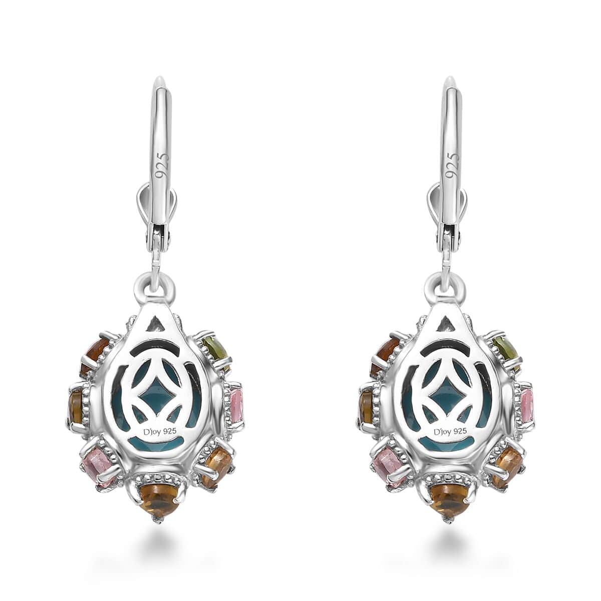 Premium Ethiopian Welo Opal and Multi-Tourmaline Lever Back Earrings in Platinum Over Sterling Silver 6.75 ctw image number 4