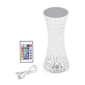 Rechargeable 3D Visual Pattern Crystal Table Lamp with Touch and Remote Control - Multi-Color Changing Light