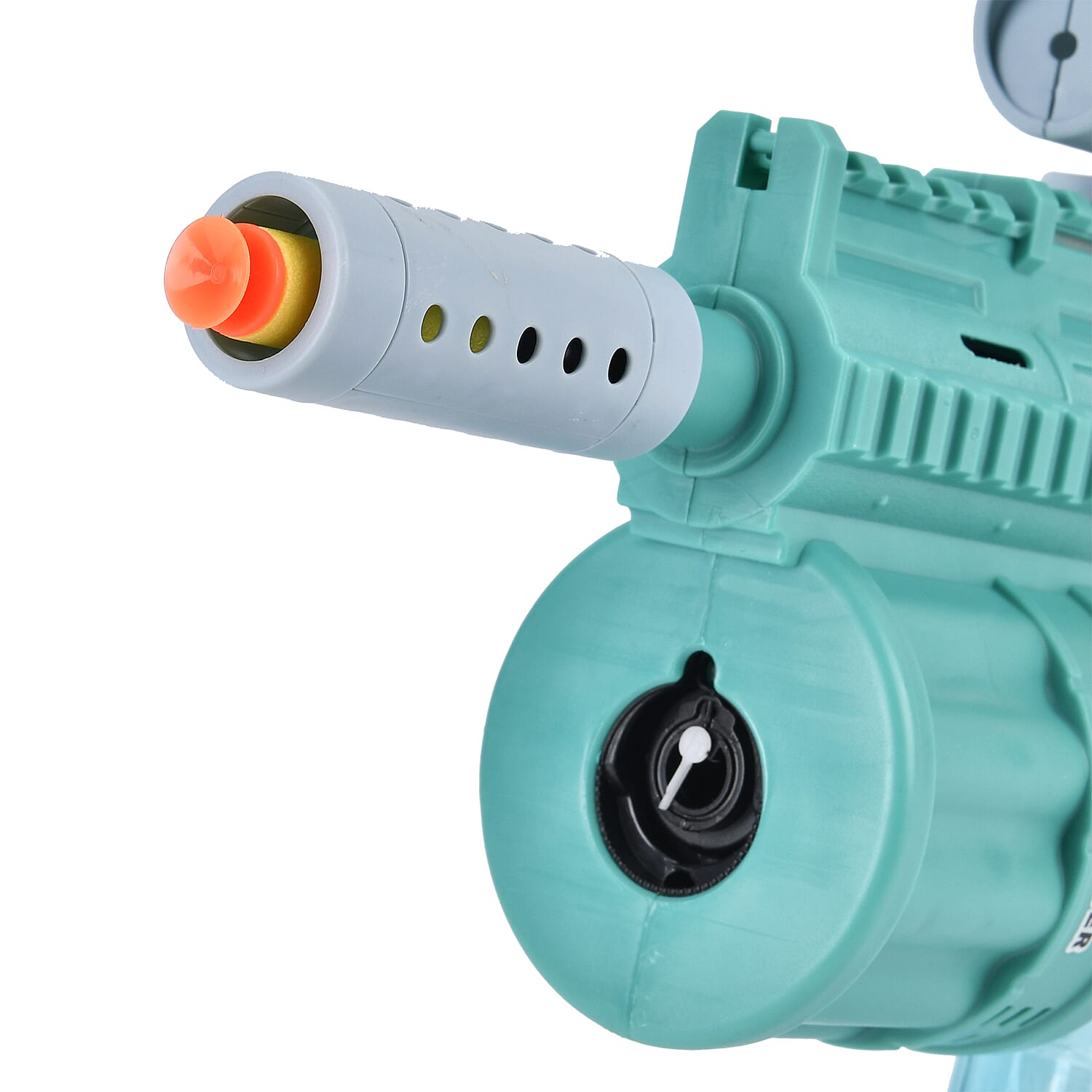 Multi Functional 3-in-1 Bubble Gun with Two Bottles of Bubble Liquid and 8 Soft Foam Bullets (3 AA batteries Not Included)