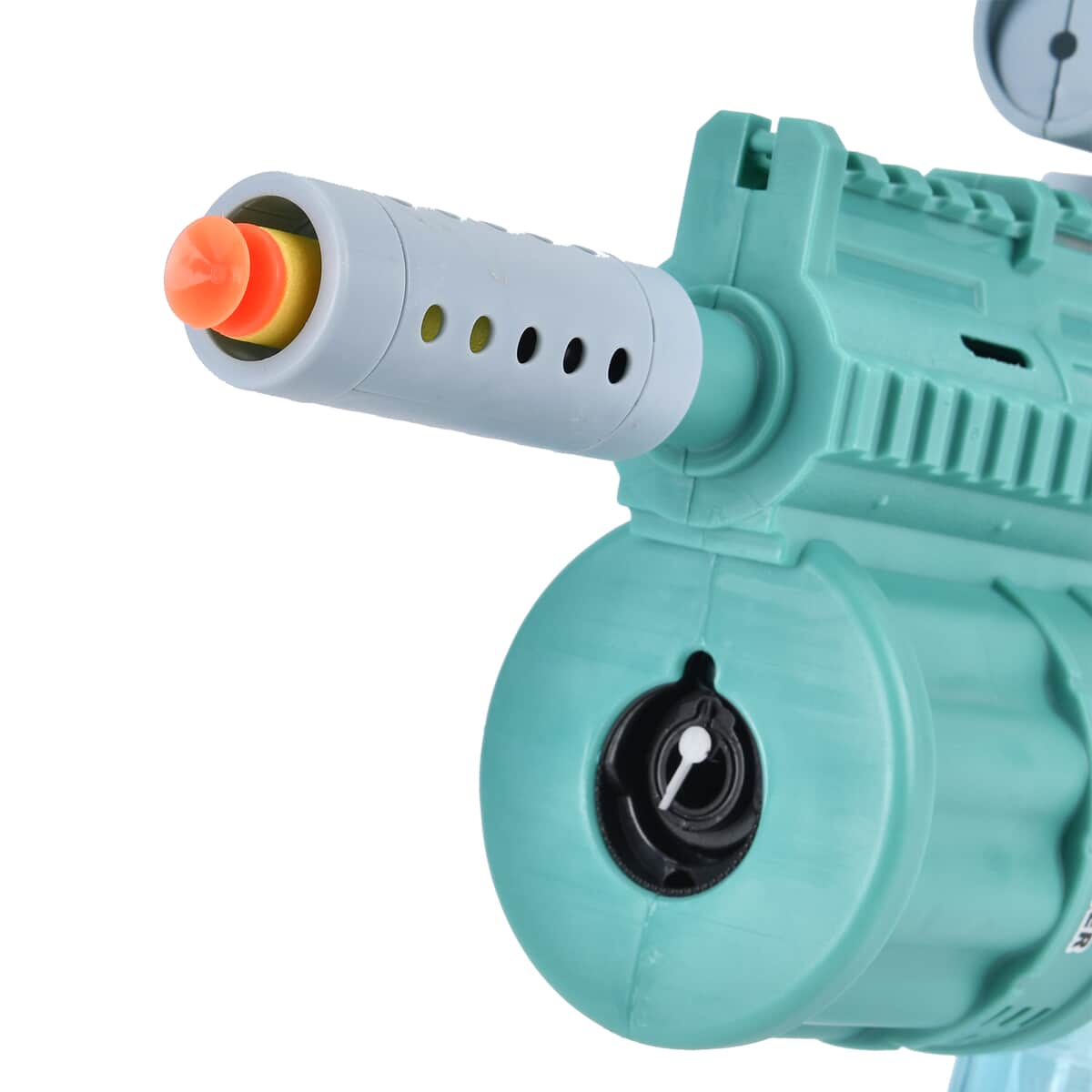 Multi Functional 3-in-1 Bubble Gun with Two Bottles of Bubble Liquid and 8 Soft Foam Bullets (16.53"x2.95"x9.44") (3 AA batteries Not Included) image number 4