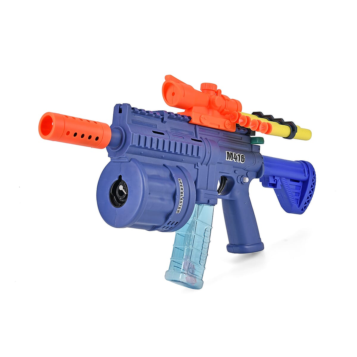 Multi Functional 3-in-1 Bubble Gun with Two Bottles of Bubble Liquid and 8 Soft Foam Bullets (3 AA batteries Not Included) image number 1