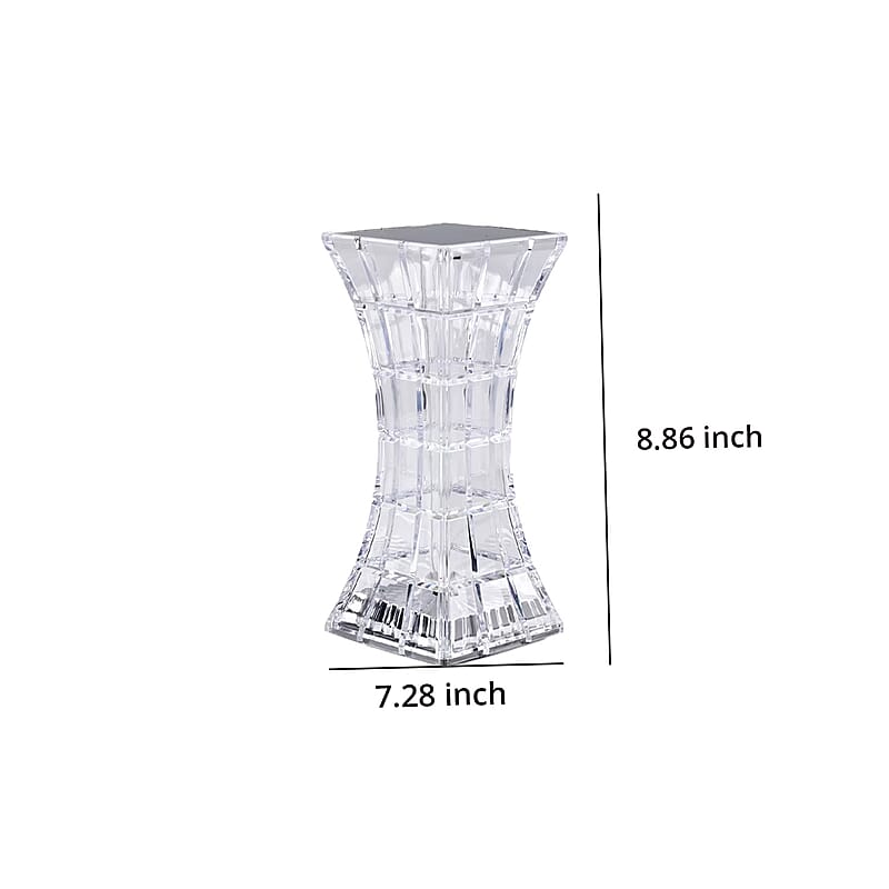 Rechargeable 3D Visual Pattern Crystal Table Lamp with Touch and Remote Control - Multi-Color Changing Light