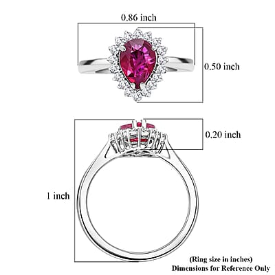 Certified & Appraised Iliana AAA Montepuez Ruby and G-H SI Diamond 1.50 ctw Halo Ring in 18K White Gold (Size 10.0)