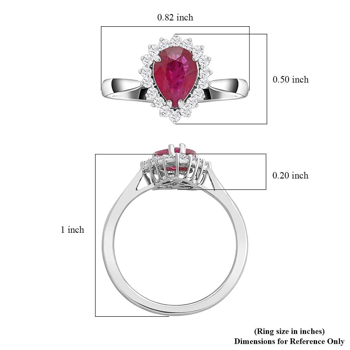 Certified & Appraised Iliana 18K White Gold AAA Montepuez Ruby and G-H SI Diamond Ring (Size 11.0) 1.50 ctw image number 5