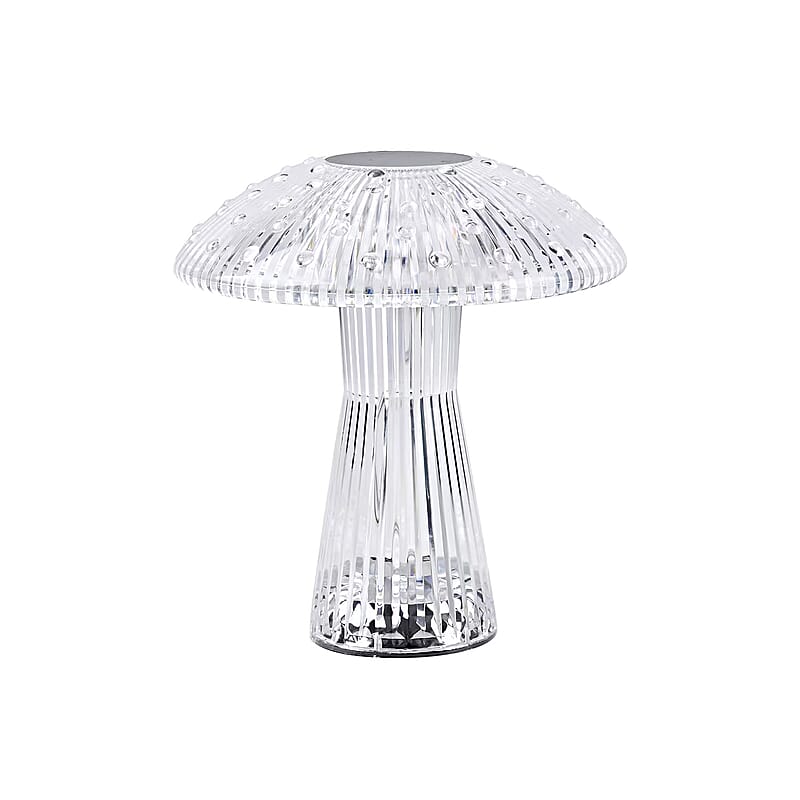 Remote Control Mushroom Shaped Crystal Table Lamp with Multi Color Changing Lights