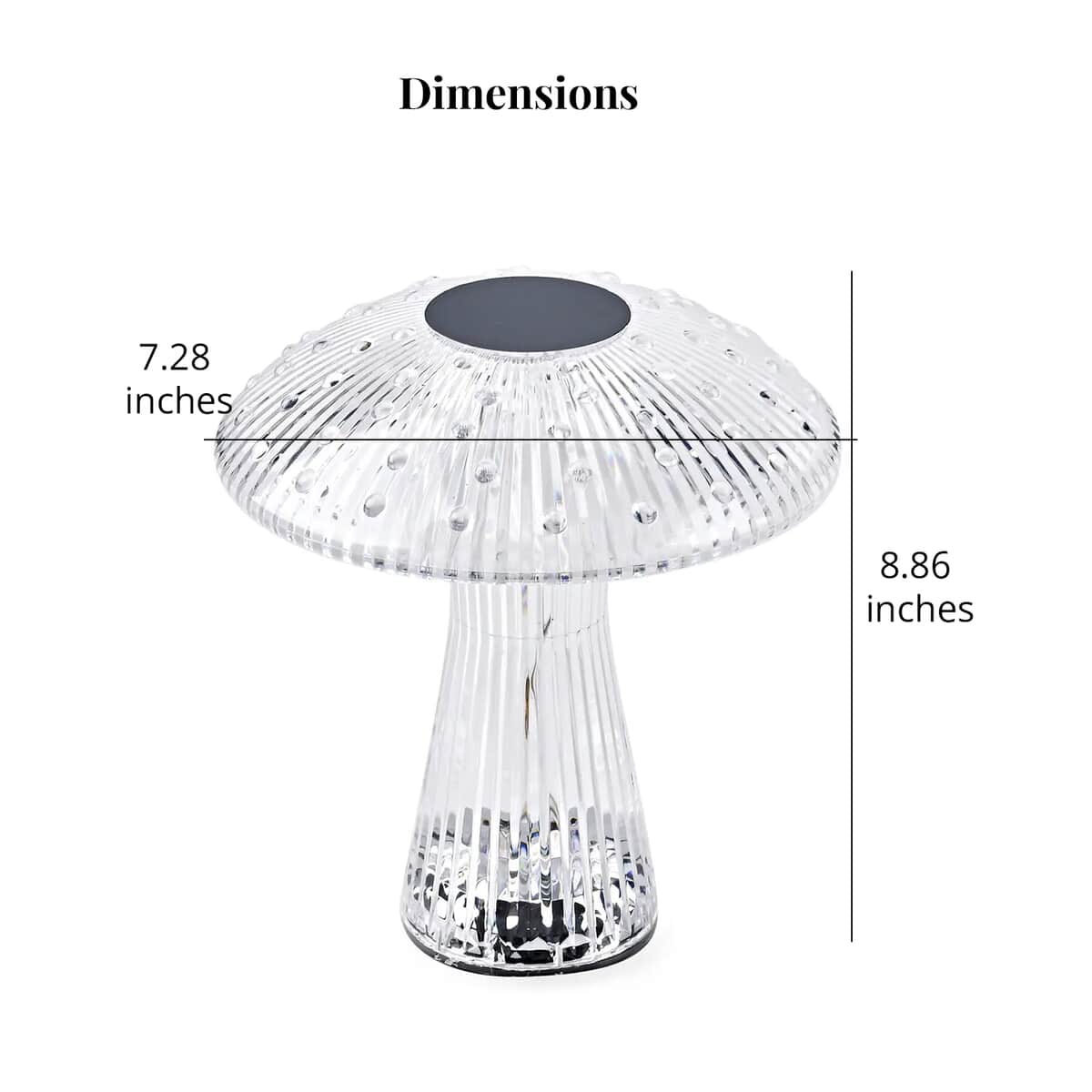 Remote Control Mushroom Shaped Crystal Table Lamp with Multi Color Changing Lights image number 8