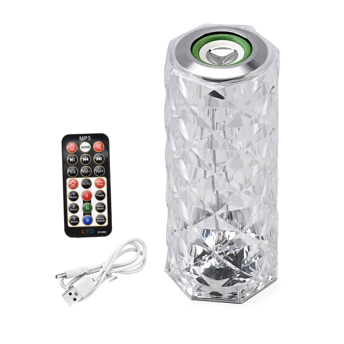 Multi Color Remote Control RGB LED Music Crystal Lamp with Bluetooth Function image number 0