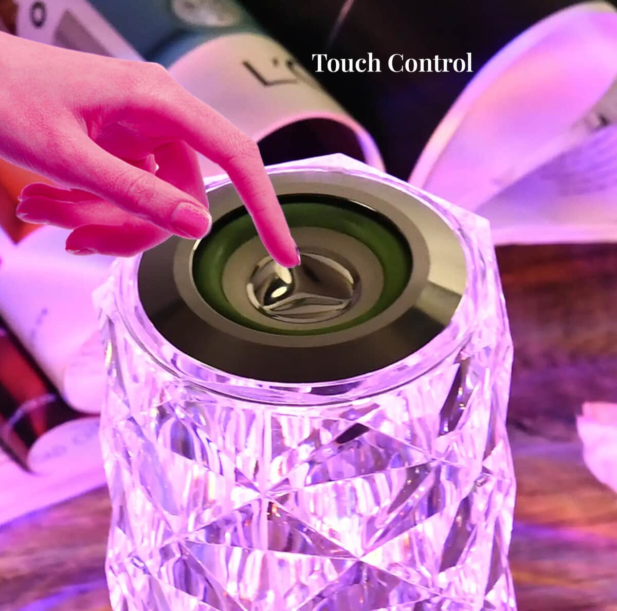 Multi Color Remote Control RGB LED Music Crystal Lamp with Bluetooth Function image number 4