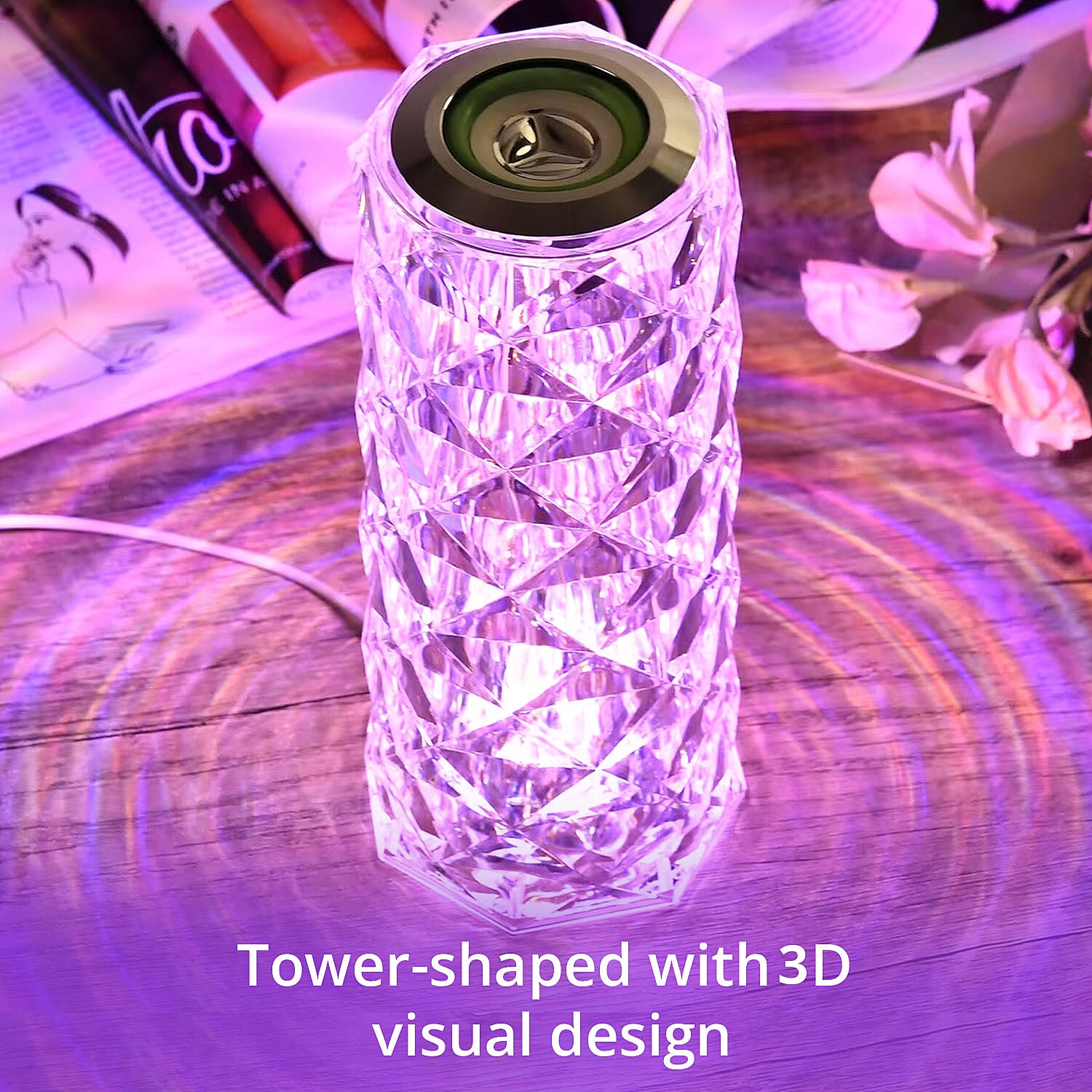 Multi Color Remote Control RGB LED Music Crystal Lamp with Bluetooth Function