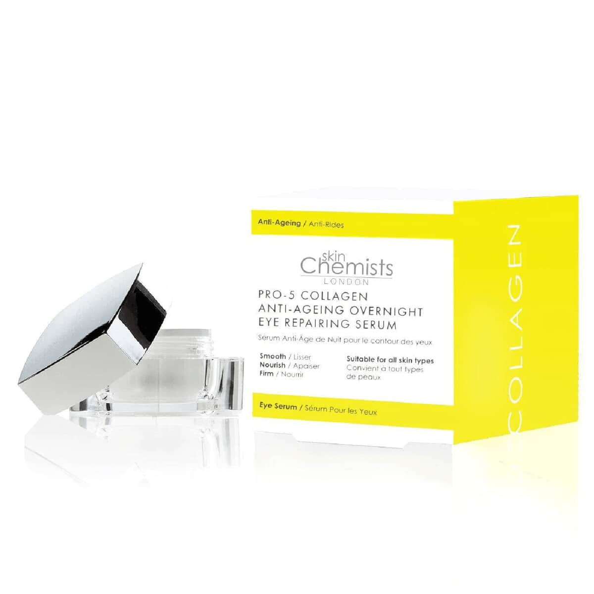 Skin Chemists Pro-5 Collagen Anti-Aging Overnight Eye Repairing Serum 10ml image number 0