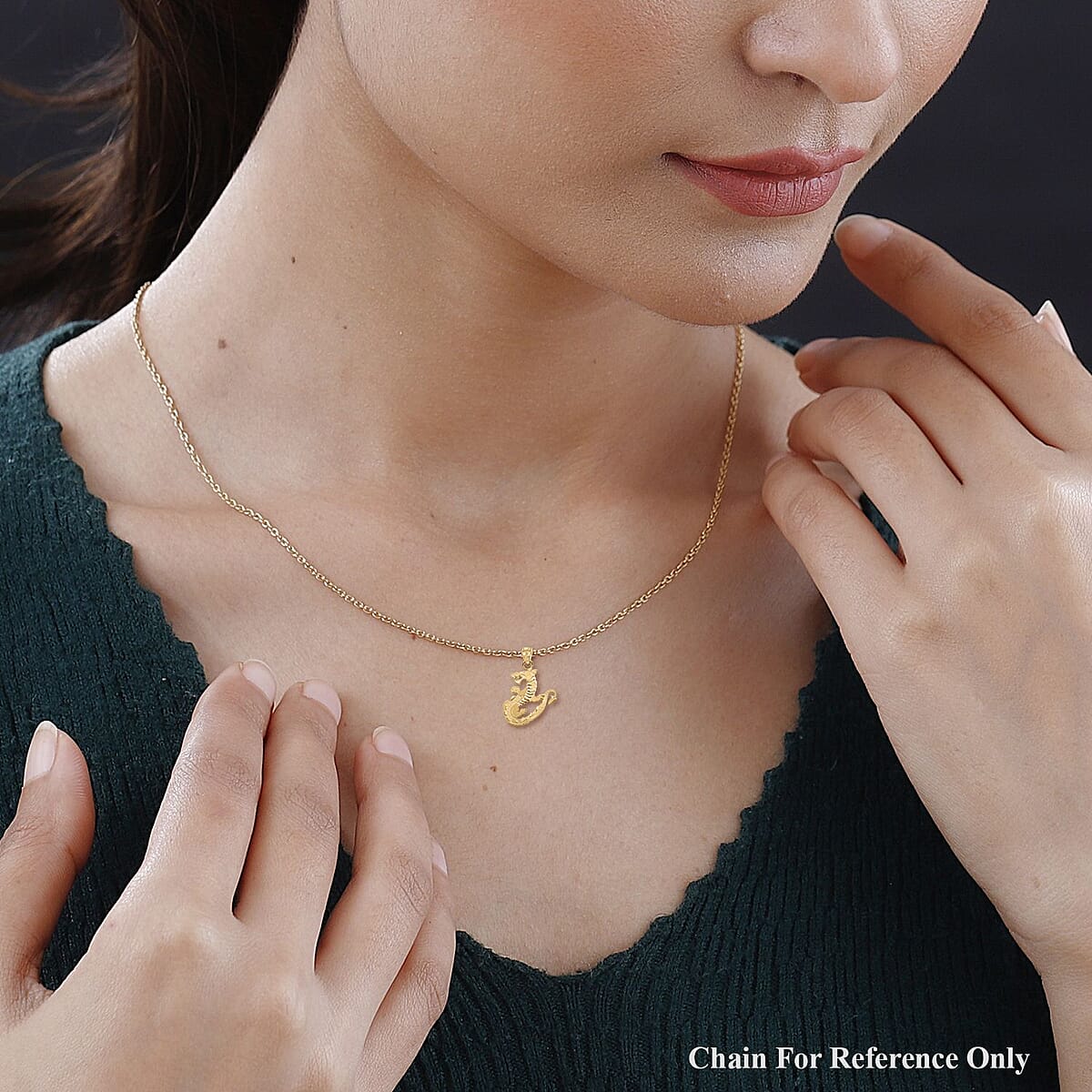 Made in America 10K Yellow Gold Dragon Pendant without Chain 0.70 Grams image number 2