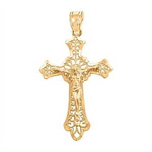 Made in America 10K Yellow Gold Crucifix Pendant 1.60 Grams