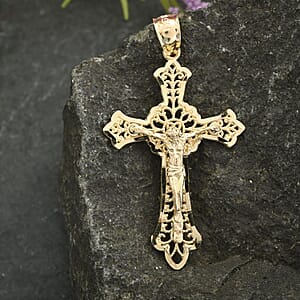 Made in America 10K Yellow Gold Crucifix Pendant 1.60 Grams