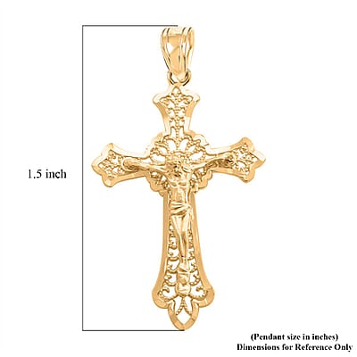 Made in America 10K Yellow Gold Crucifix Pendant 1.60 Grams