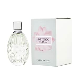 Jimmy Choo Floral EDT Spray, Long Lasting Floral Fragrance Eau De Toilette Natural Spray For Women 3.0 OZ