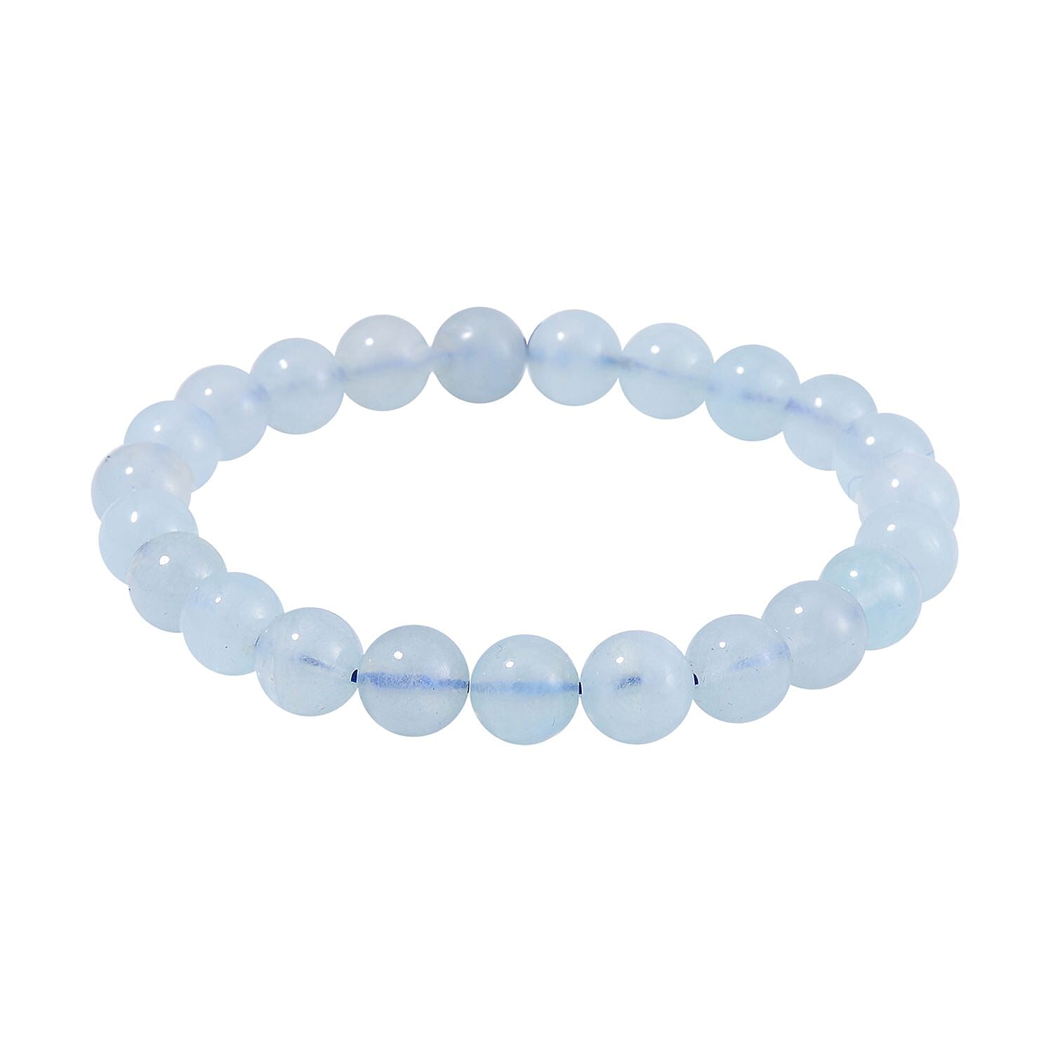 Mangoro Aquamarine Beaded Stretch Bracelet 80.00 ctw