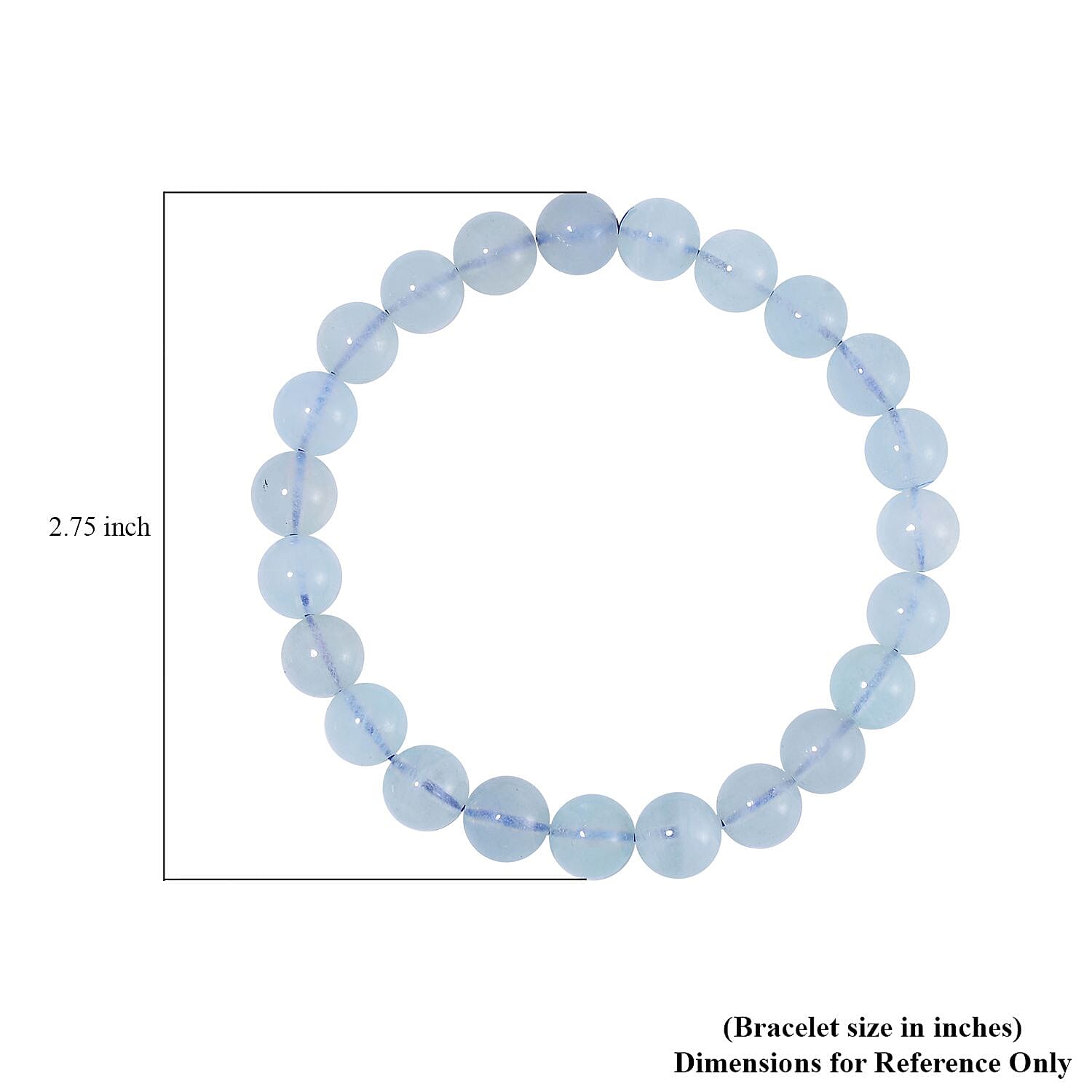 Mangoro Aquamarine Beaded Stretch Bracelet 80.00 ctw