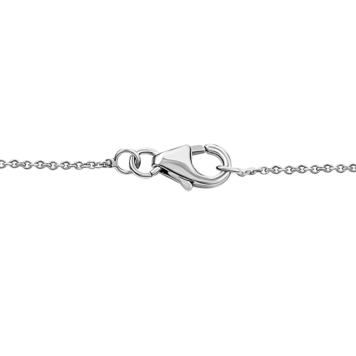 Rainbow Sapphire Heart Necklace 18 Inches in Platinum Over Sterling Silver 2.20 ctw image number 4