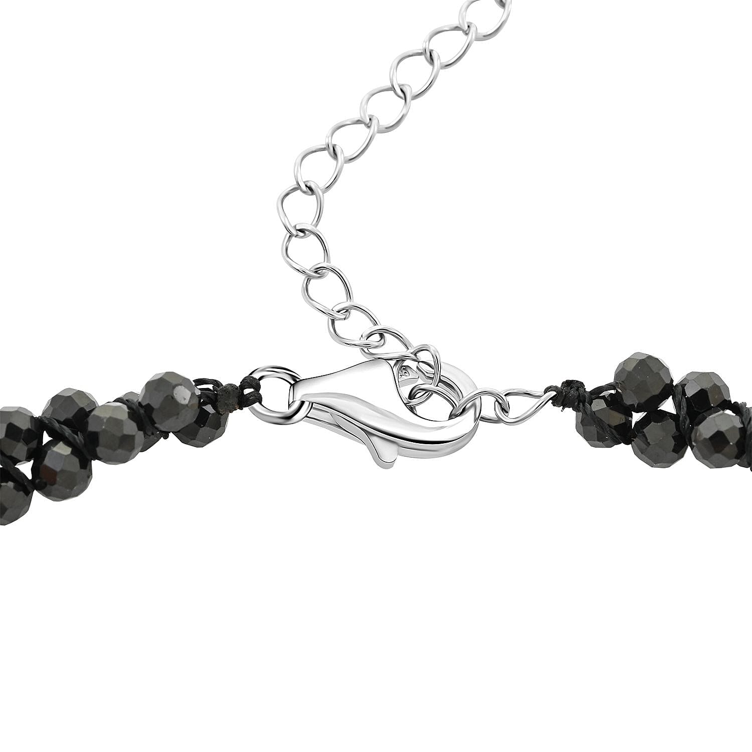 Bali Legacy Thai Black Spinel Elephant Line Bracelet in Sterling Silver (8.50 In) 32.50 ctw