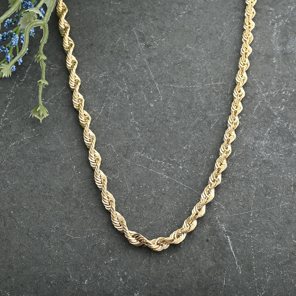 14K Yellow Gold 5.5mm Rope Chain Necklace 20 Inches 14.4 Grams image number 1