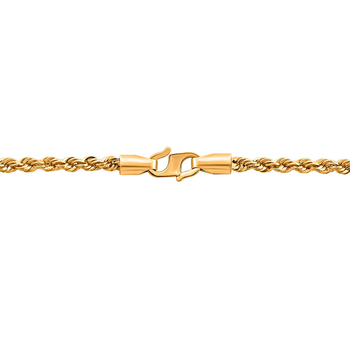 22K Yellow Gold Electroform 1.5mm Rope Necklace 18 Inches 3 Grams  image number 2