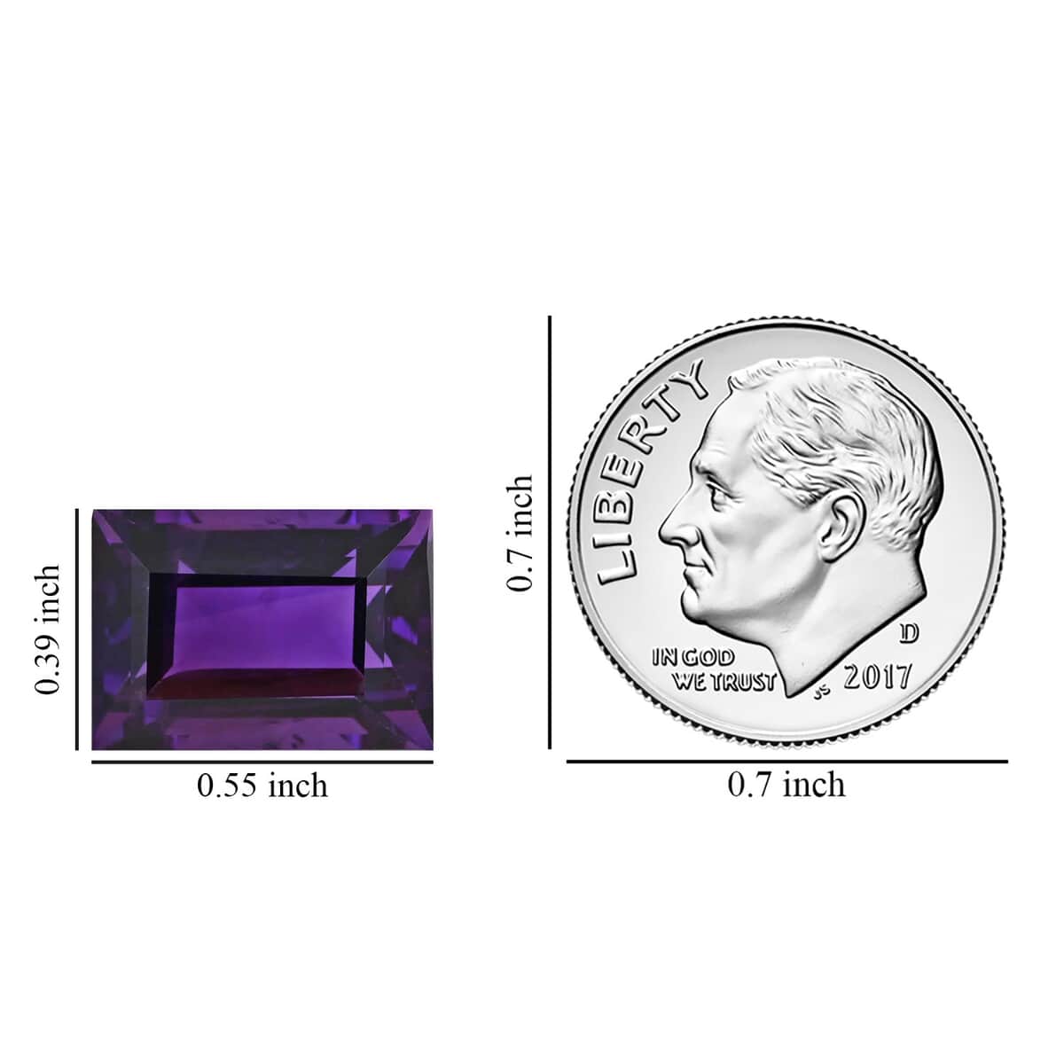 AAAA Lusaka Amethyst (Bgt 14x10 mm) 6.00 ctw Loose gemstone image number 3