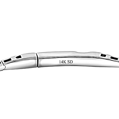 Modani Closeout 14K White Gold Multi Diamond (SI-SI2) Bangle Bracelet (7.50 in) Metal Weight (6.80 g) Including Titanium Spring weight 0.60 g 0.95 ctw