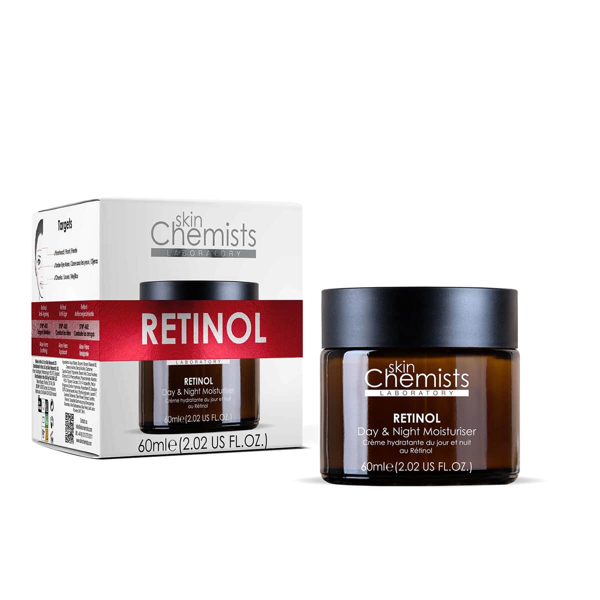 Skin Chemists Retinol Day & Night Moisturiser with SYN®-AKE 2.02oz image number 0