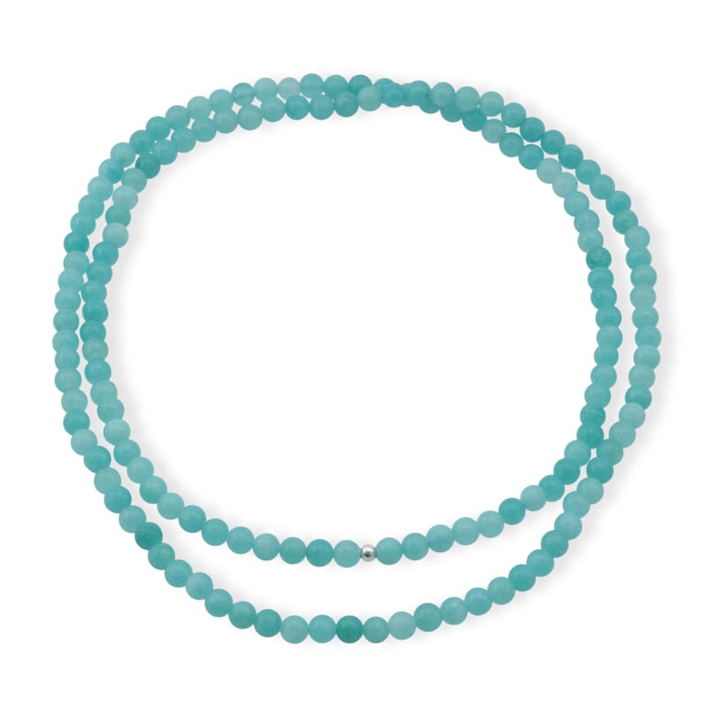 Amazonite Quartz 250.00 ctw Beaded Endless Necklace 36 Inches