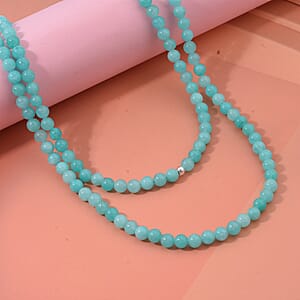 Amazonite Quartz 250.00 ctw Beaded Endless Necklace 36 Inches