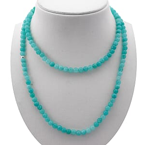 Amazonite Quartz 250.00 ctw Beaded Endless Necklace 36 Inches