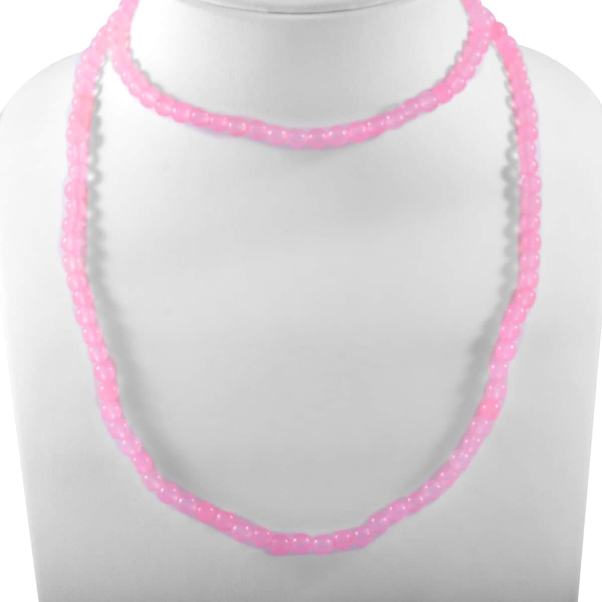 Galilea Rose Quartz 250.00 ctw Beaded Endless Necklace 36 Inches image number 1