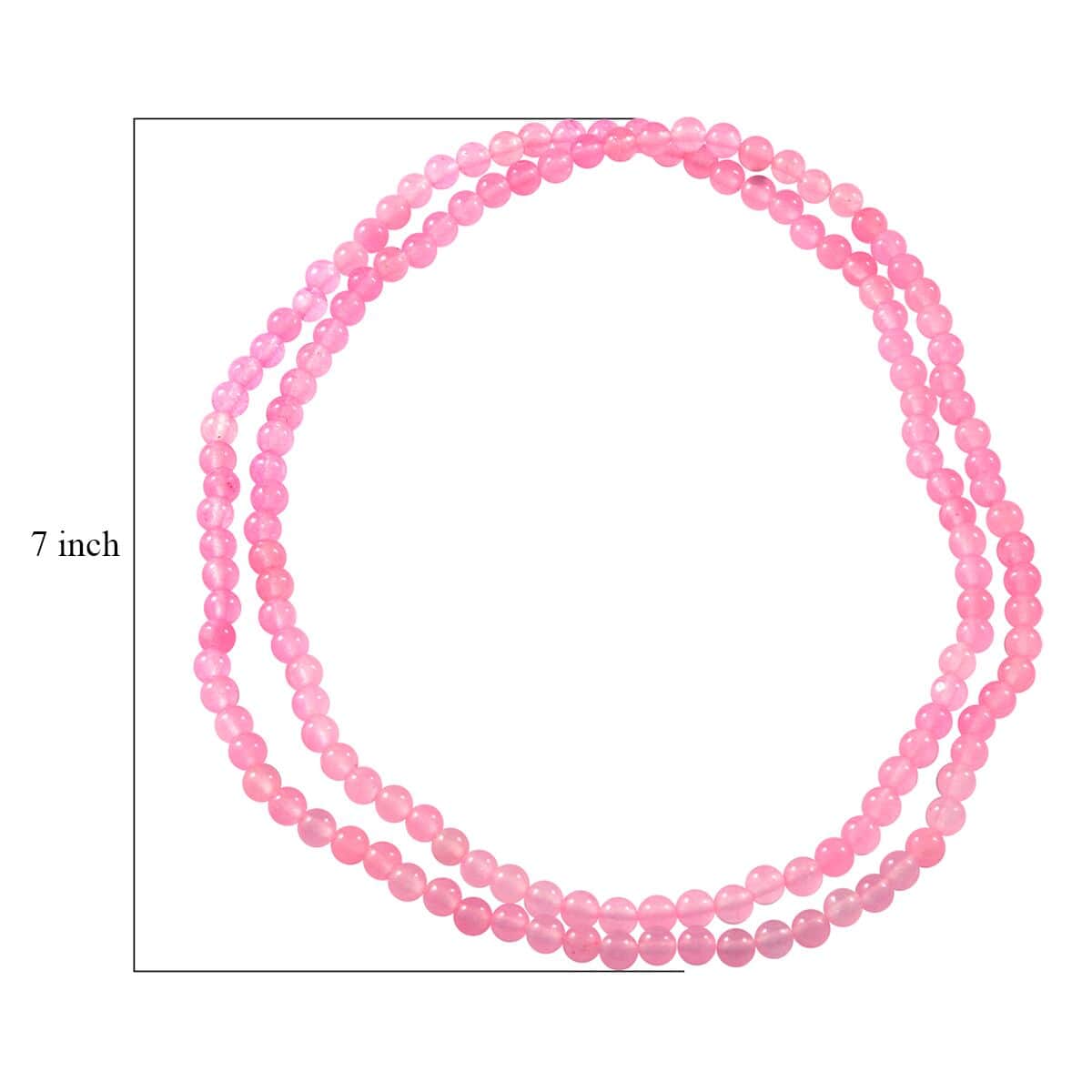 Galilea Rose Quartz 250.00 ctw Beaded Endless Necklace 36 Inches image number 3