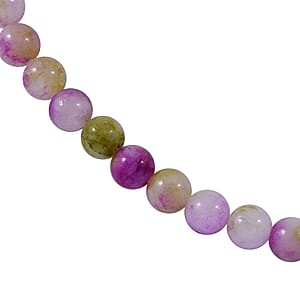 Watermelon Agate 260.00 ctw Beaded Endless Necklace 36 Inches
