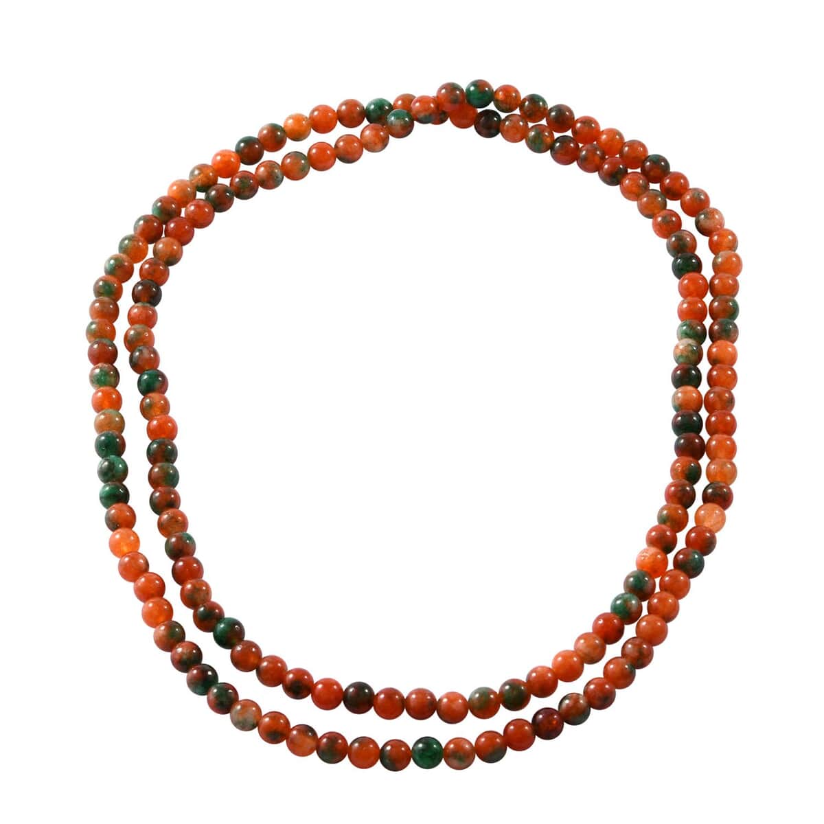 Multi Color Carnelian 255.00 ctw Beaded Endless Necklace 36 Inches image number 0