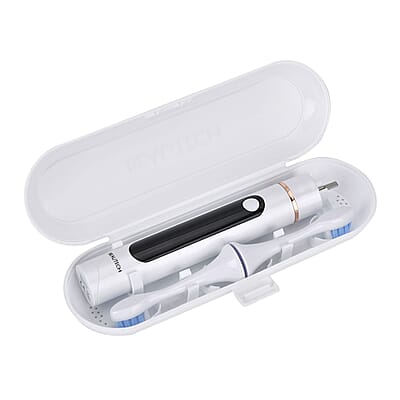Beautech LED 5 Mode Toothbrush with 4 Replacement Brush Heads and Dual Charging Options- White