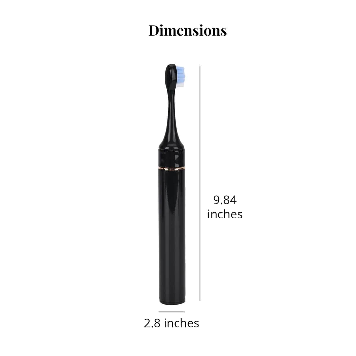 Beautech LED 5 Mode Toothbrush with 4 Replacement Brush Heads and Dual Charging Options- Black image number 6