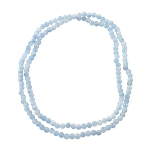 Light Blue Hemimorphite Beaded Endless Necklace 36 Inches 240.00 ctw