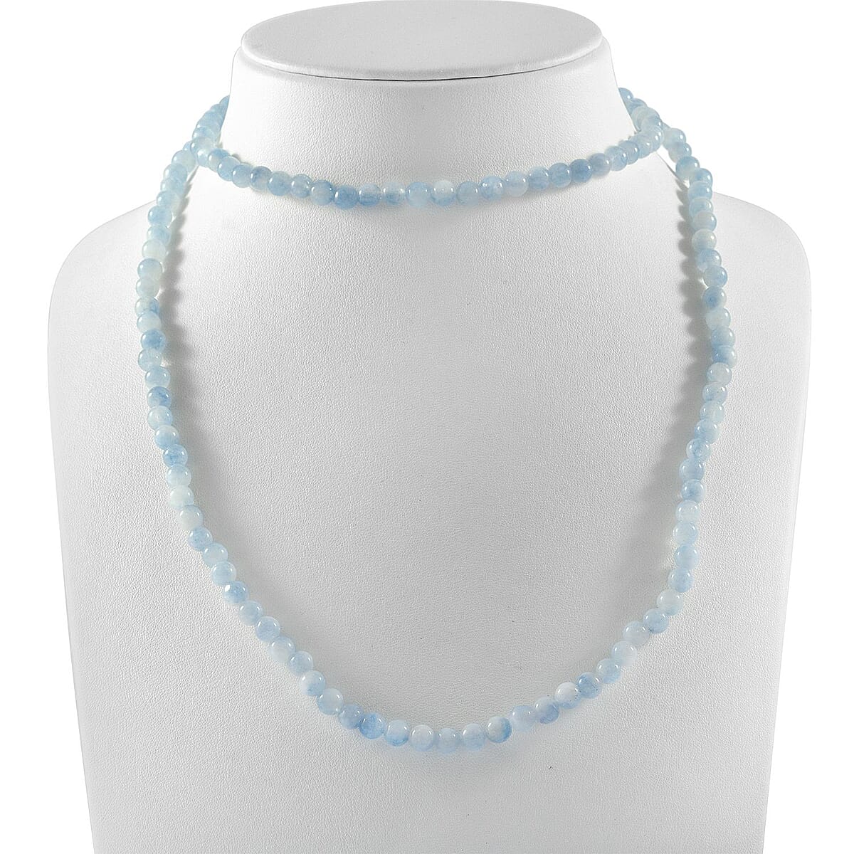 Light Blue Hemimorphite Beaded Endless Necklace 36 Inches 240.00 ctw image number 1