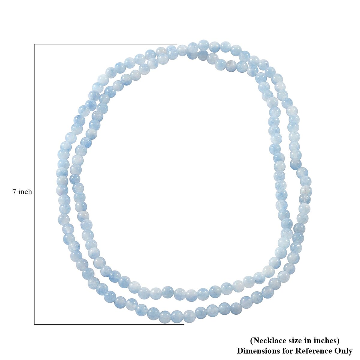Light Blue Hemimorphite Beaded Endless Necklace 36 Inches 240.00 ctw image number 3