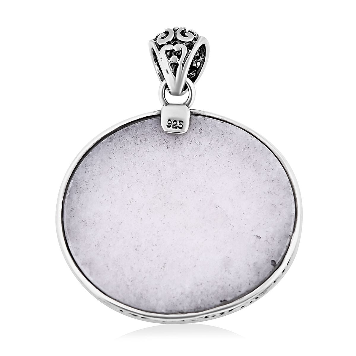 Bali Legacy Natural Jade Dragon Pendant in Sterling Silver 54.30 ctw image number 4