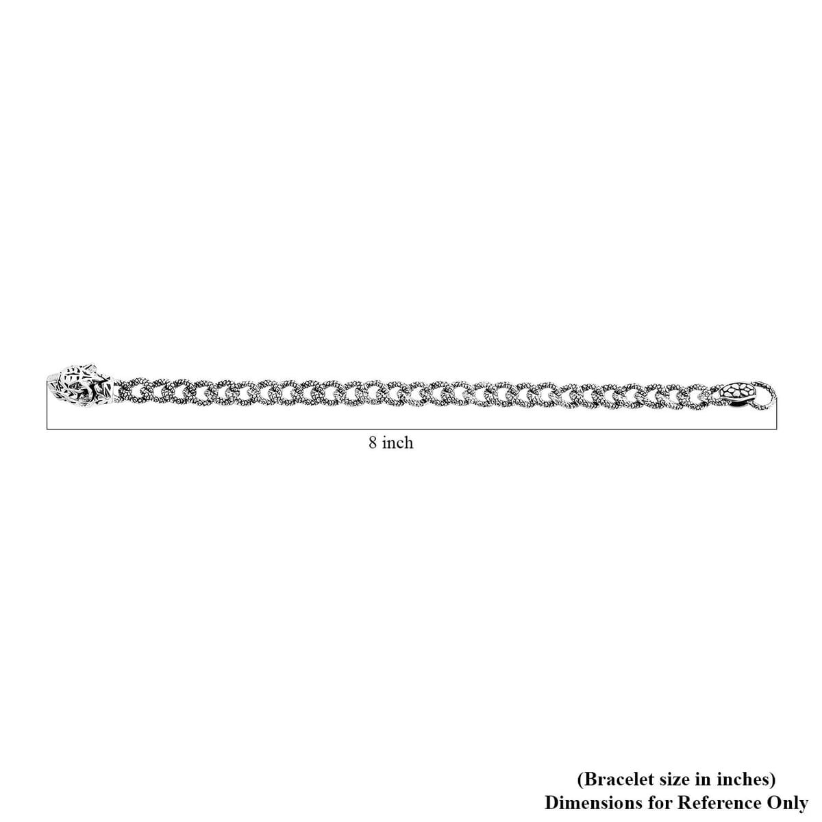 Bali Legacy Panther with Matte Texture Bracelet in Sterling Silver (8.00 In) 26.33 Grams image number 4