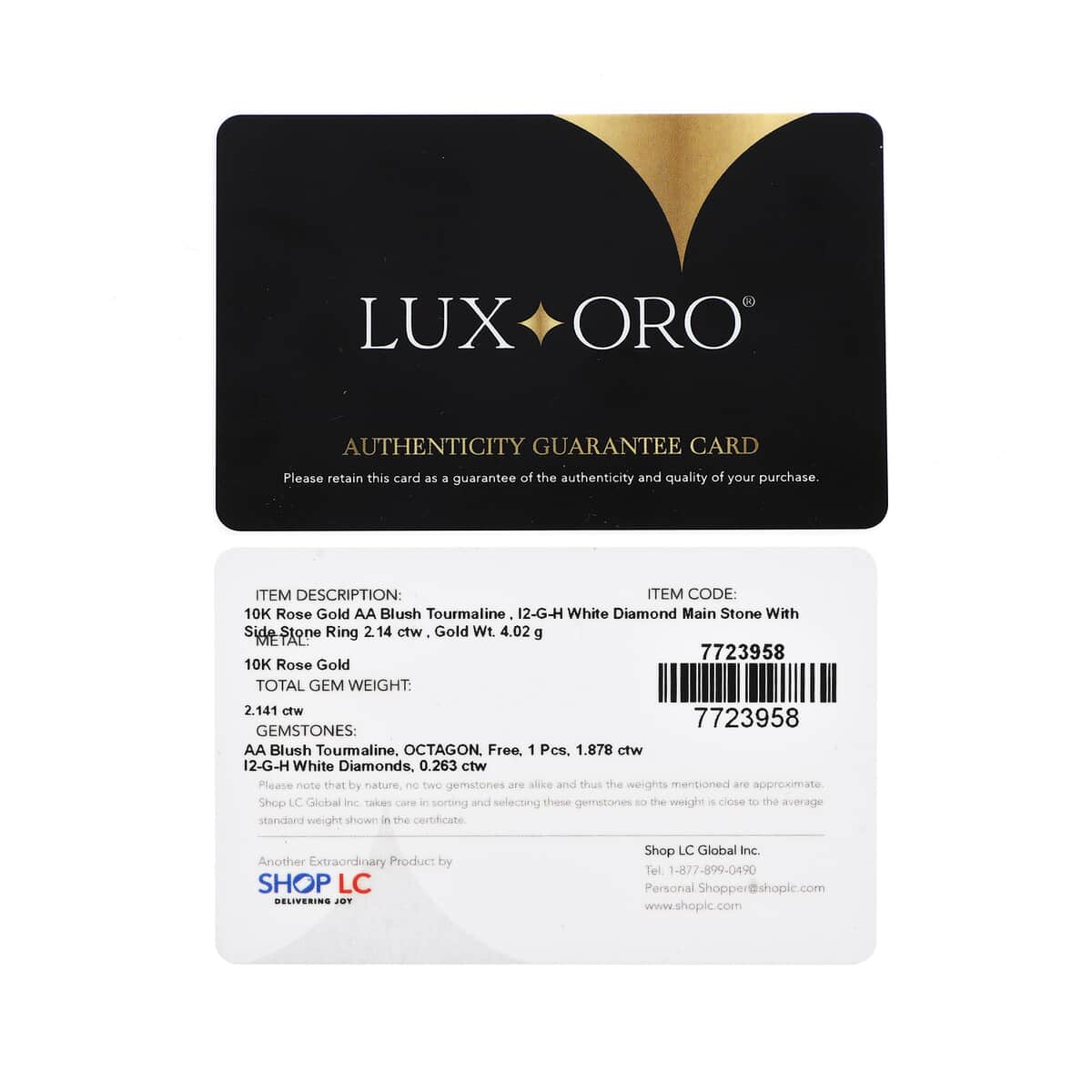 Luxoro 10K Rose Gold Premium Blush Tourmaline and G-H I2 Diamond Halo Ring (Size 6.0) 4.75 Grams 2.10 ctw image number 5